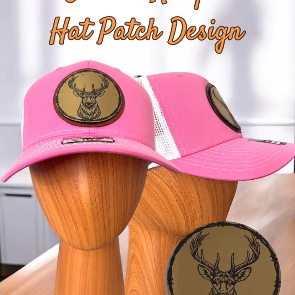 Pink Deer Patch Hat